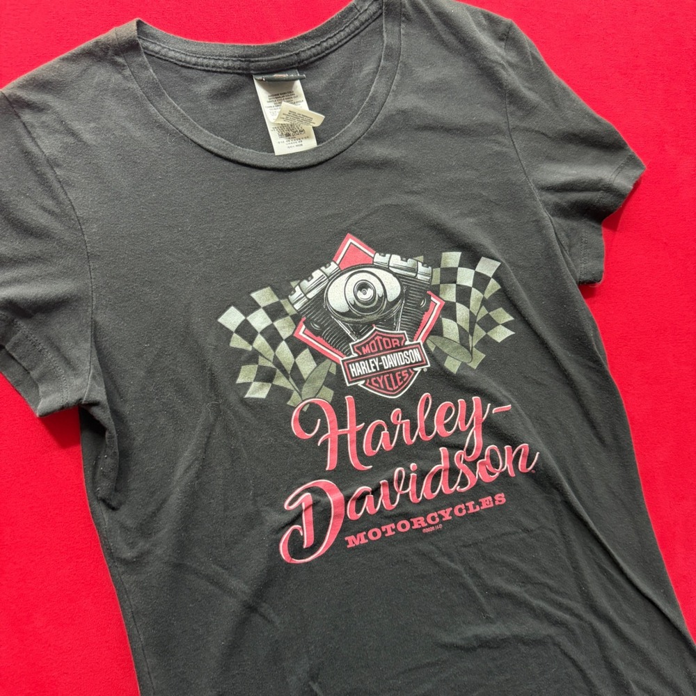 BIKER Harley-Davidson Smoky Mountain Tennessee Graphic T-Shirt Mens Medium Black